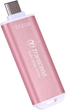 Dysk SSD Transcend ESD300 512GB USB 3.1 Gen 2 Type-C 3D NAND Pink (TS512GESD300P) Zewnętrzny - obraz 3