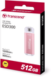 Dysk SSD Transcend ESD300 512GB USB 3.1 Gen 2 Type-C 3D NAND Pink (TS512GESD300P) Zewnętrzny - obraz 5