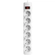 Сетевой фильтр удлинитель Power filtr 3.0м Defender DFS 153 6 розеток White (994900) - изображение 1