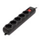 Мережевий фільтр подовжувач Power filtr 1.8м Gembird SPG5-G-6B-PRO 5 розеток 16A 1мм2 Black - зображення 1