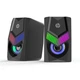 Комп'ютерні колонки 2.0 HP DHE-6000 3.5 мм USB 6Вт LED RGB Black - зображення 2