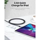 Кабель UGREEN US199 USB AM - Lightning M 2м 2.4A Black-Grey (60158) - изображение 4