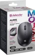 Беспроводная бесшумная мышка Defender Auris MB-027 USB 3 кН 1600 dpi Black (52027) - изображение 6