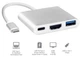 Док-станція хаб S0733 USB 3.1 Type-C - HDMI USB 3.0 Type-C F кабель 0.1м OEM Silver - зображення 5