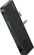 Док-станция хаб Baseus CAHUB-FG01 USB3.1 Type-C 3.5mm - USB 3.0 RJ45 Type-C 3.5mm для Surface Go Black - изображение 4
