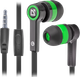 Провідні вакуумні навушники з мікрофоном Defender Pulse 420 Black-Green - зображення 1