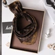 Жіноча хустка бандана шарф пов'язка на шию сумку голову Honey Fashion Accessories коричневий (12-180) - зображення 3