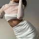 Женская прозрачная кофточка гольф водолазка Honey Fashion Accessories S белый (10-124) - изображение 2