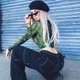 Женская топ кофточка со змеиным принтом гольф водолазка Honey Fashion Accessories XS/S зеленый (10-123) - изображение 2