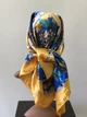 Жіноча хустка бандана шарф пов'язка на шию сумку голову Honey Fashion Accessories жовто-синій (12-186) - зображення 4