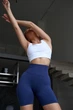 Спортивные женские удлиненные шорты Hot с двойным пуш-ап эффектом и хорошей утяжкой для фитнеса, танцев, йоги XS-S Темно-синие (MS07000HS) - изображение 7