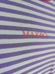 Приталена жіноча футболка в полоску Max&Co S білий/бузковий - зображення 9