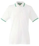 Футболка поло мужская Fruit of the Loom Premium tipped polo M Белый с салатовым (0630320WKM) - изображение 1