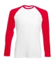 Футболка з довгим рукавом Fruit of the Loom Long sleeve baseball 3XL WM Білий / Червоний (0610280WM3XL) - зображення 1