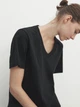 Жіноча футболка Massimo Dutti чорна розмір S (338989) - зображення 3