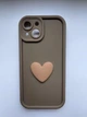 Чехол для телефона Iphone 14 3D Love Heart Brown - зображення 1