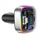 Автомобильный FM-трансмиттер ресивер Aspiring Wave 8 PD 48W LED Bluetooth DSP QC3.0 USB-C Вольметр Silver-Black (WA.6002) - изображение 3