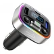 Автомобильный FM-трансмиттер ресивер Aspiring Wave 8 PD 48W LED Bluetooth DSP QC3.0 USB-C Вольметр Silver-Black (WA.6002) - изображение 5