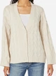 Кардиган с примесью шерсти вязаный женский Armani Exchange 276579249 L Молочный (1159802731) - изображение 1