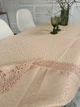 Скатерть праздничная с кружевом 120x150 см тканевая 3386-zkr - изображение 3