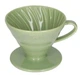 Пуровер Hario воронка v60 02, Зеленый, для приготовления кофе, керамика, 400 мл, на 4 порции - изображение 1