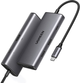 Adapter Hub USB 7w1 Ugreen 2 x USB-A 3.2 + USB-C 3.2 + SD/TF + PD Gray (6941876215317) - obraz 2