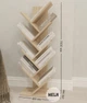 Полка для книг в форме дерева, напольная полка для дома из ДСП, дуб сонома, P-33D - изображение 3