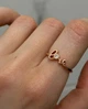 Кольцо медзолото с цирконами "Гармония любви" ювелирный сплав Xuping Jewelry размер 16 мм упаковано в бархатную коробочку (9789.ло) - изображение 7