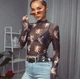 Жіночий прозорий топ кофтинка гольф водолазка Honey Fashion Accessories М/L чорний (10-121) - изображение 7