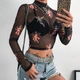 Жіночий прозорий топ кофтинка гольф водолазка Honey Fashion Accessories S/М чорний (10-121) - изображение 7