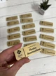Золотий металевий бейдж з Вашим логотипом з Вашою інформацією на магніті 30х70мм - изображение 2