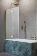Скляна шторка для ванни RADAWAY Nes Brushed Gold PND I 130 ліва 10010130-99-01L - зображення 1