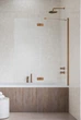 Стеклянная шторка для ванны RADAWAY Essenza Brushed Copper PND II 100 правая 110002100-93-01R - изображение 1