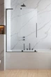 Стеклянная шторка для ванны RADAWAY Furo SL Brushed GunMetal PND II 120 левая 10309638-92-01L+10112594-01-01 - изображение 1