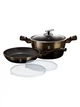 Набір посуду 5 предмета Berlinger Haus Metallic Line Shiny Black Edition (BH-6616) - зображення 1