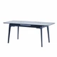 Стіл обідній розкладний BERLIN CERAMIC 140(180)x80 Білий глянець Чорний каркас (9749) - зображення 2