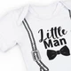Боді для хлопчика зі принтом Little Man зріст 62 (1 - 3 місяці) Malena Білий - зображення 2