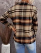 Жіноча фланельна куртка-сорочка Gnveub Oversized Flannel Shirt Jackets Color: Khaki M - зображення 4