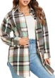 Жіноча фланельна куртка-сорочка YVH Oversized Flannel Shirt Jacket Color: Green XL - изображение 2