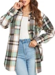 Жіноча фланельна куртка-сорочка YVH Oversized Flannel Shirt Jacket Color: Green XL - изображение 6
