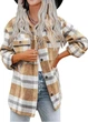 Жіноча фланельна куртка-сорочка Malajisi Flannel Plaid Jacket Color: Khaki S - изображение 1