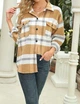 Жіноча фланельна куртка-сорочка Malajisi Flannel Plaid Jacket Color: Khaki S - изображение 2