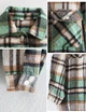 Жіноча фланельна куртка-сорочка Gnveub Oversized Flannel Shirt Jacket Color: Green M - изображение 3