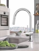 Смеситель для кухни GROHE MINTA 379 мм с выдвижным изливом хром 32321002 - изображение 4