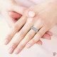 Обручку DIAMOND of LOVE "Благословення небес: Сяйво душі" жіноче в білому золоті, 17,5 р - зображення 2
