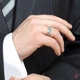 Обручку DIAMOND of LOVE "Благословення небес: Сяйво душі" чоловіче в білому золоті, 21р - зображення 2