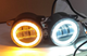 Дополнительные противотуманные LED фары ПТФ на Daewoo NEXIA 3,5" 45+45W W/Y обід/повор 06- комплект Дэу Нексия M2065155 - изображение 3