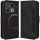 Чехол-книжка с кармашками Deexe Wallet Stand для Infinix GT 20 Pro - Black - изображение 1