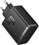 Мережевий зарядний пристрій Baseus OS-Cube Pro 2 xUSB-C + USB 65 W Black (P10152301113-00) - зображення 3