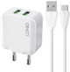 Ładowarka sieciowa Ldnio 2 x USB + kabel USB-C (A2201 Type C) - obraz 1